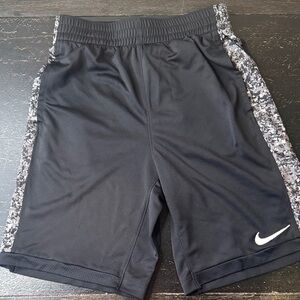 Nike Kids Black and Gray Patterned Shorts